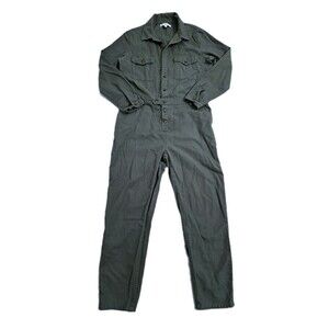 American Apparel Coveralls Jumpsuit Size Medium Army Green Twill Mechanic Flight